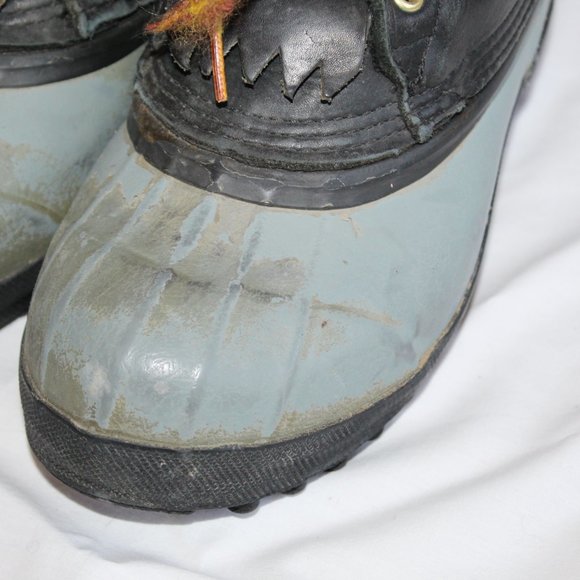 White's 14" Gray Black Elk Guide Pac Boots Leather Insulated Men's 6 Women's 8 - Picture 14 of 14